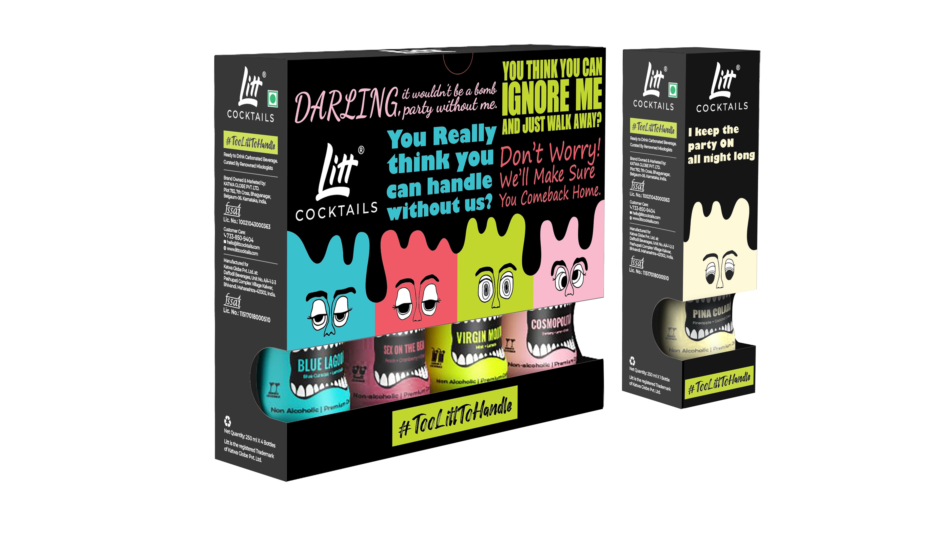 Assorted Fizzy Cocktail Mixers – Pack of 5