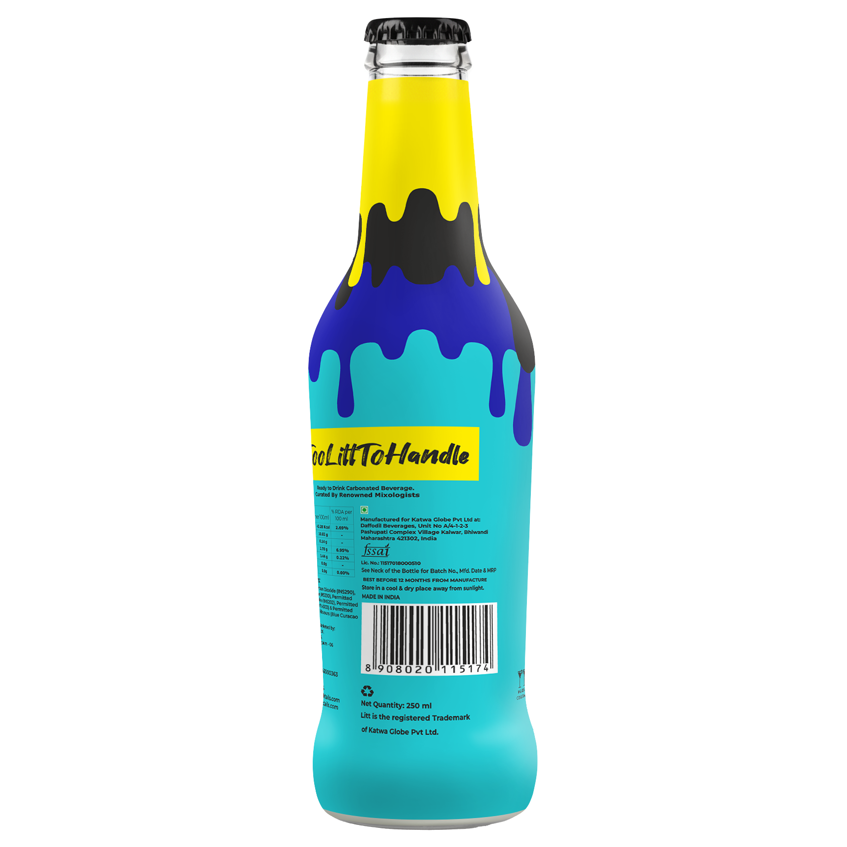 Blue Lagoon fizzy cocktail mixer Pack Of 4