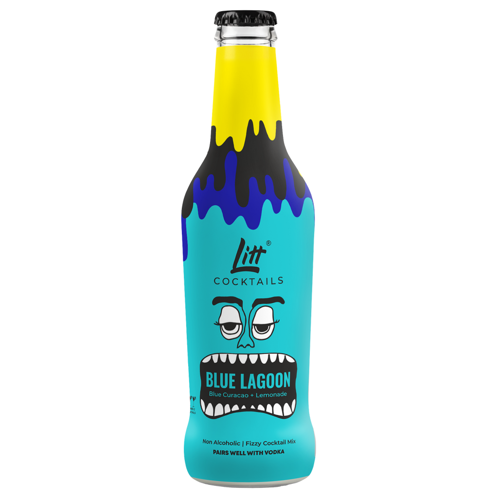 Blue Lagoon fizzy cocktail mixer Pack Of 4