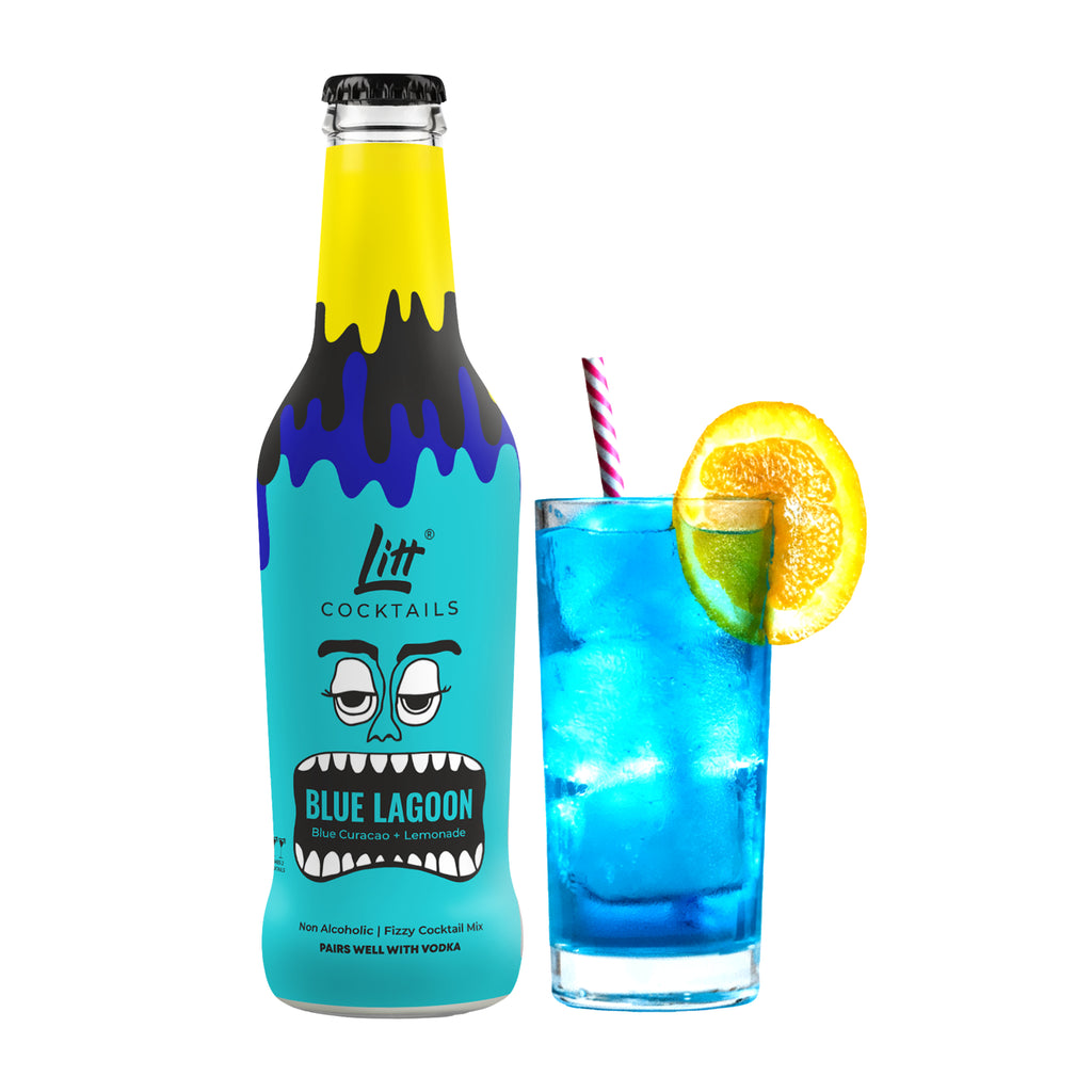 Blue Lagoon fizzy cocktail mixer Pack Of 4