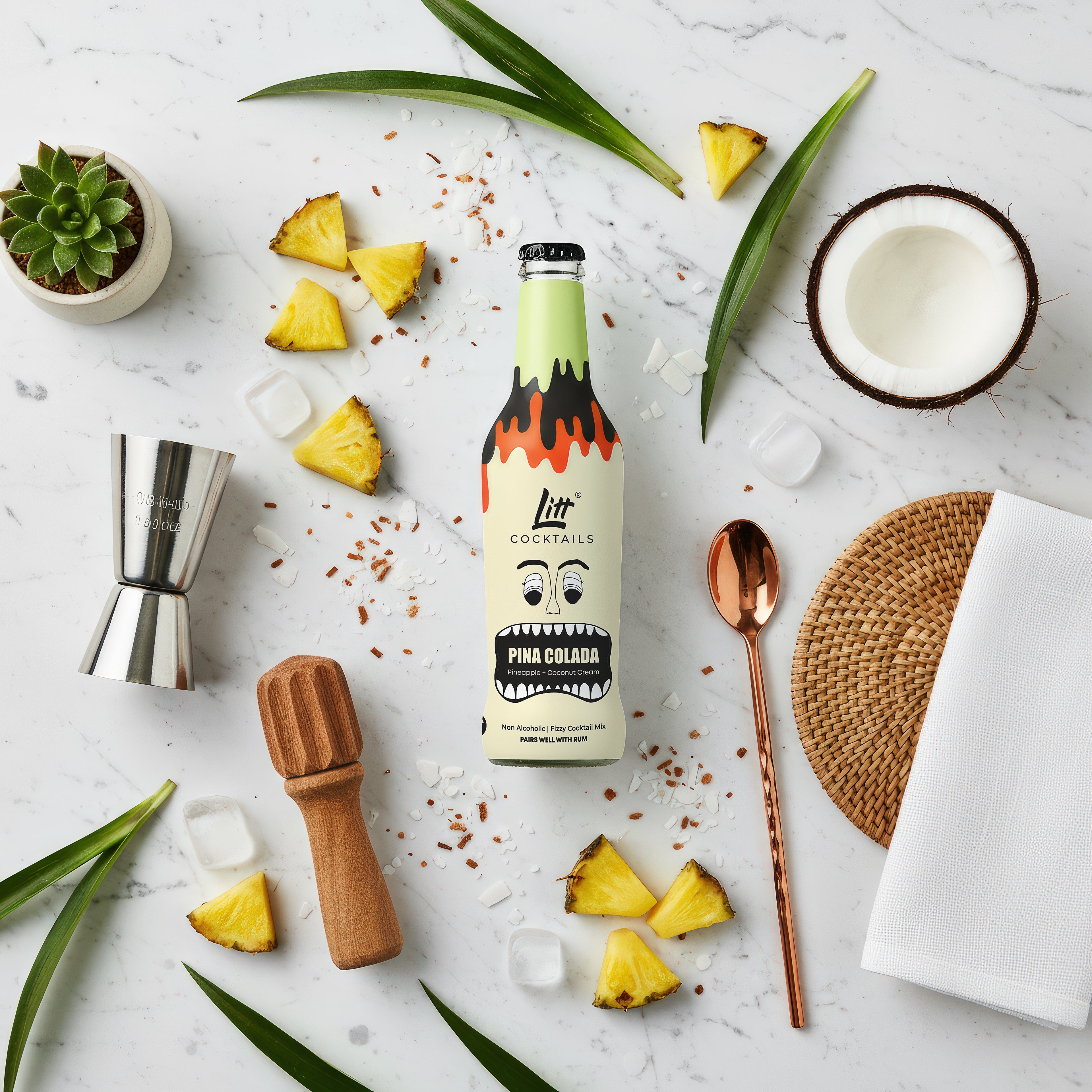 Piña Colada Fizzy cocktail mixer Pack Of 4