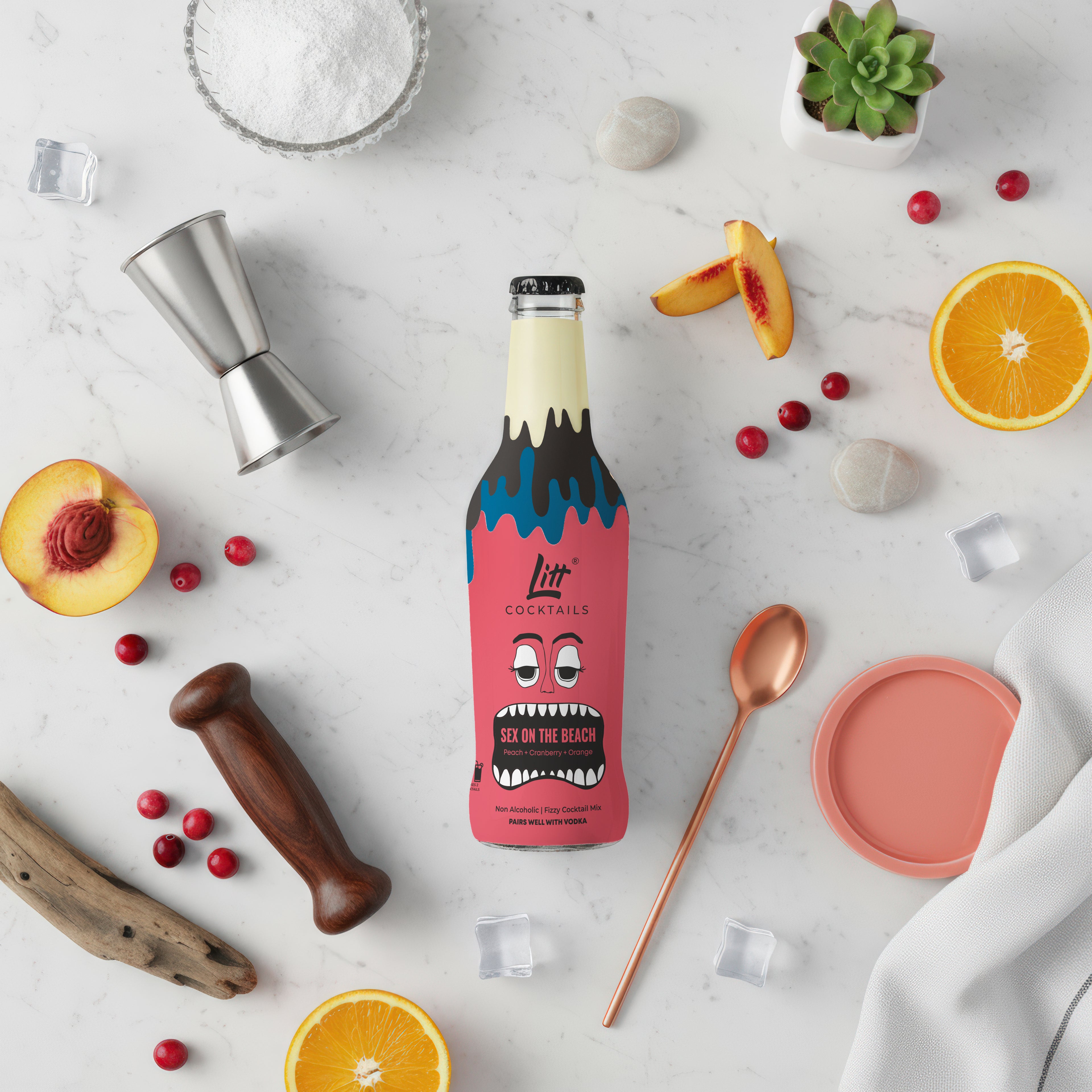 Sex on the beach fizzy cocktail mixer Pack Of 4