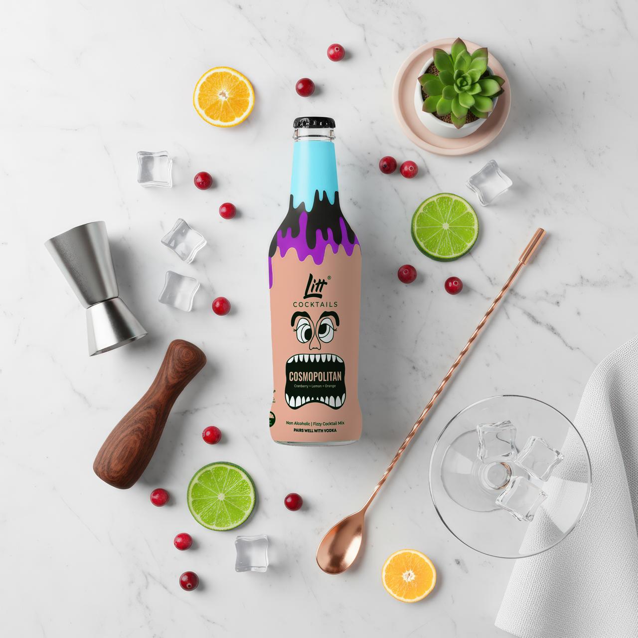 Cosmopolitan Fizzy Cocktail Mixers Pack Of 4